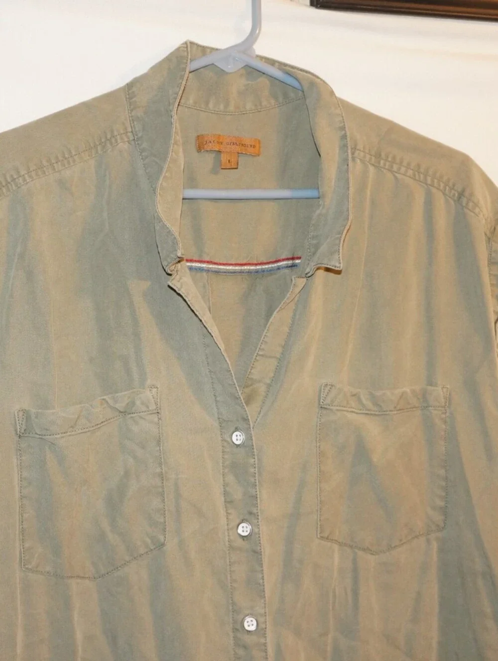 Jach’s Girlfriend Grey Denim Top, Large - Picture 10 of 13